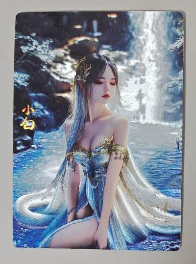 花开卡拍第39期（9月21号周日截拍，品控勿拍!!!拍品不寄存，运费5元，自制卡难免瑕疵，可能存在轻微撞角爆边等出厂瑕疵，品控介意勿拍！） - 奇点盲包 小白 粗闪工艺