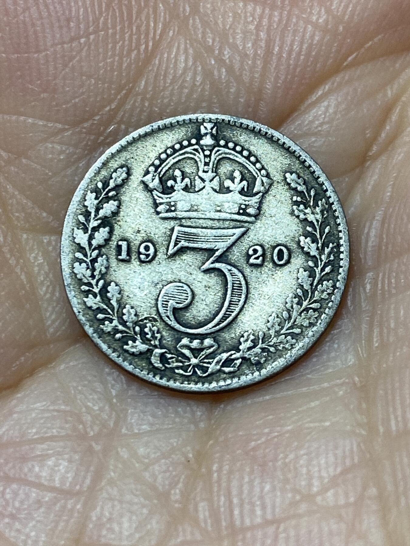 2025年第九十四场(总第一百二十场）外国好品散币(免佣金) 英国🇬🇧1920年3便士银币(乔治五世第二版首发年，500银)