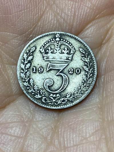 2025年第九十四场(总第一百二十场）外国好品散币(免佣金) - 英国🇬🇧1920年3便士银币(乔治五世第二版首发年，500银)