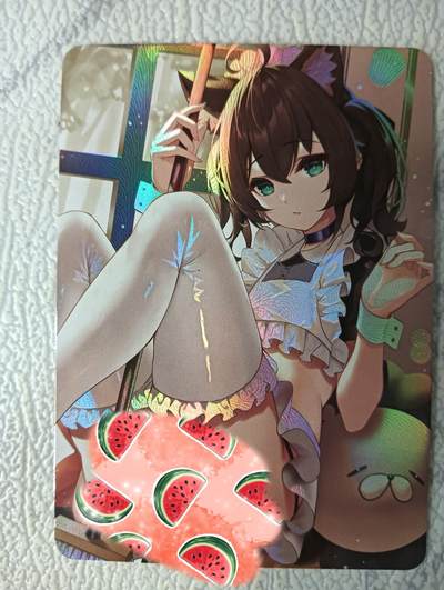 花开卡拍第39期（9月21号周日截拍，品控勿拍!!!拍品不寄存，运费5元，自制卡难免瑕疵，可能存在轻微撞角爆边等出厂瑕疵，品控介意勿拍！） - 足欲系列  咖啡女仆 彩闪