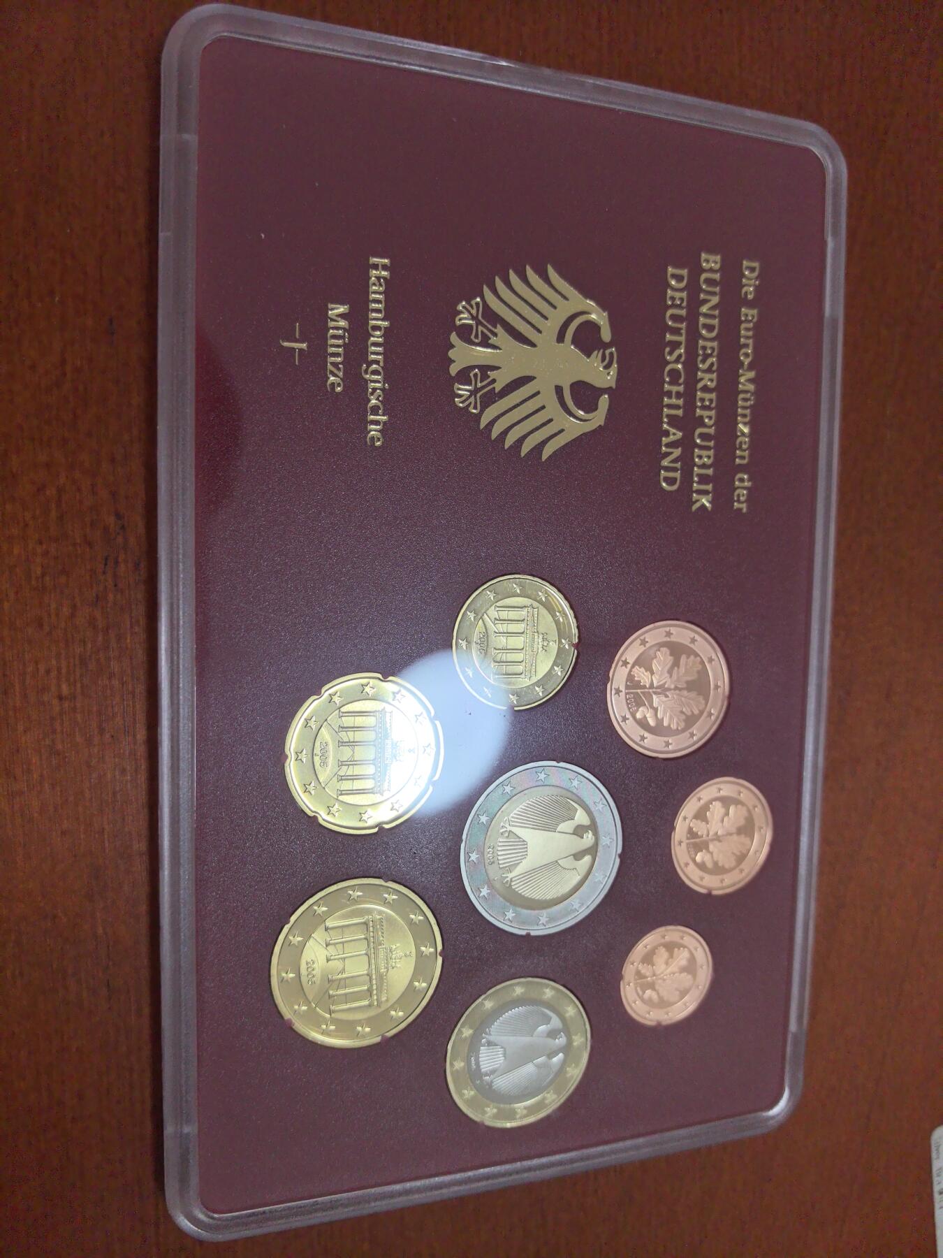 长老汇蛇年精选第四十九场拍卖 2005J德国8枚精制套币，面值3.88欧元，原厂外纸（2）