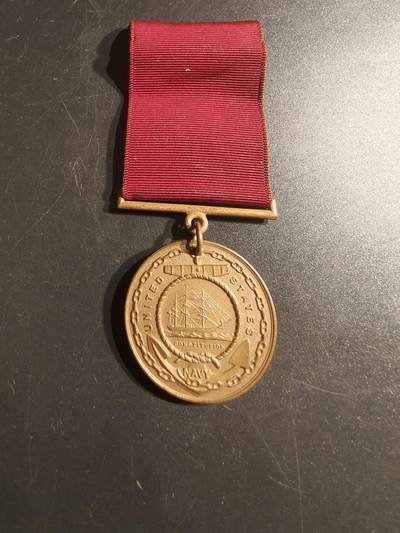 老王徽章第150期 - 美国海军品德优良奖章   二战时期1945年实发版