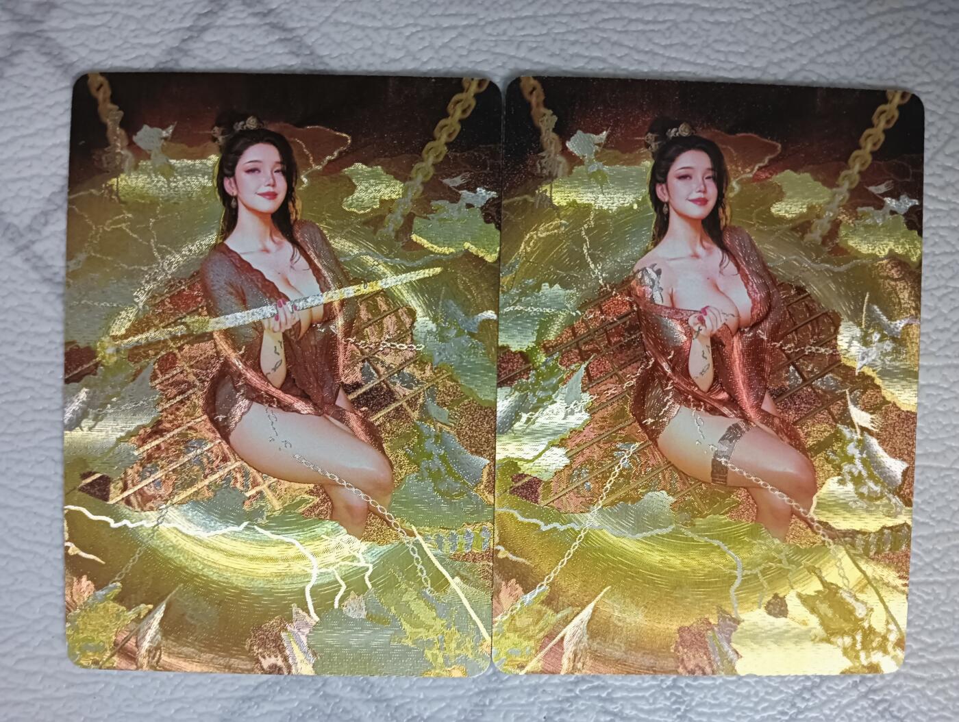 花开卡拍第39期（9月21号周日截拍，品控勿拍!!!拍品不寄存，运费5元，自制卡难免瑕疵，可能存在轻微撞角爆边等出厂瑕疵，品控介意勿拍！） 燎原 焱卡文化 人间传 贾南风 粗闪