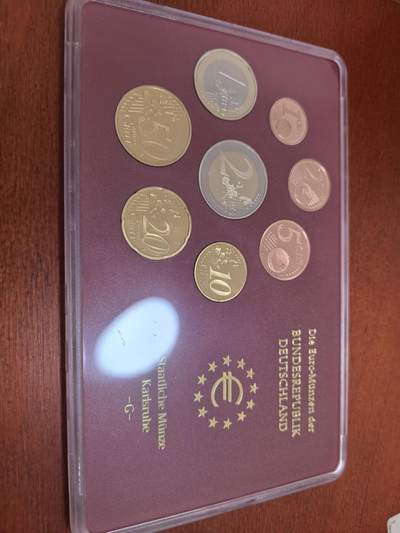 长老汇蛇年精选第四十九场拍卖 - 2004G德国欧元8枚精制套装，含外纸