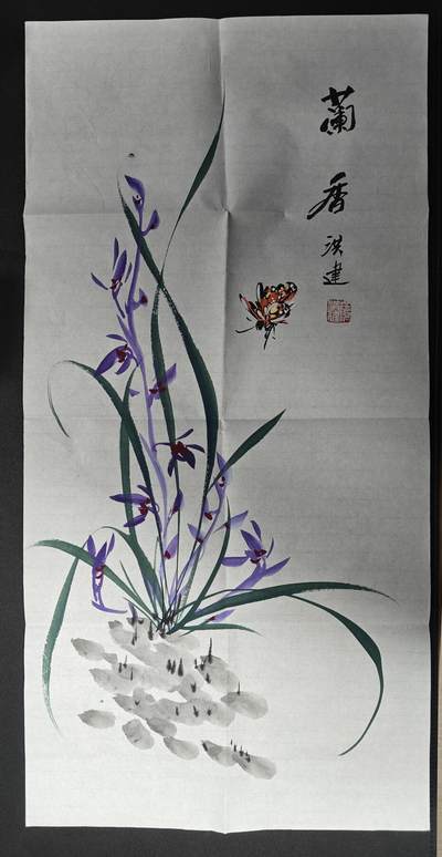 天玑星卡拍第124期《9.22周一截拍》持续收拍收评中 满赠卡需备注 - 【手绘宣纸画】洪建 兰香 50*69cm