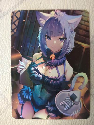 花开卡拍第39期（9月21号周日截拍，品控勿拍!!!拍品不寄存，运费5元，自制卡难免瑕疵，可能存在轻微撞角爆边等出厂瑕疵，品控介意勿拍！） - 足欲系列  餐厅服务员 彩闪