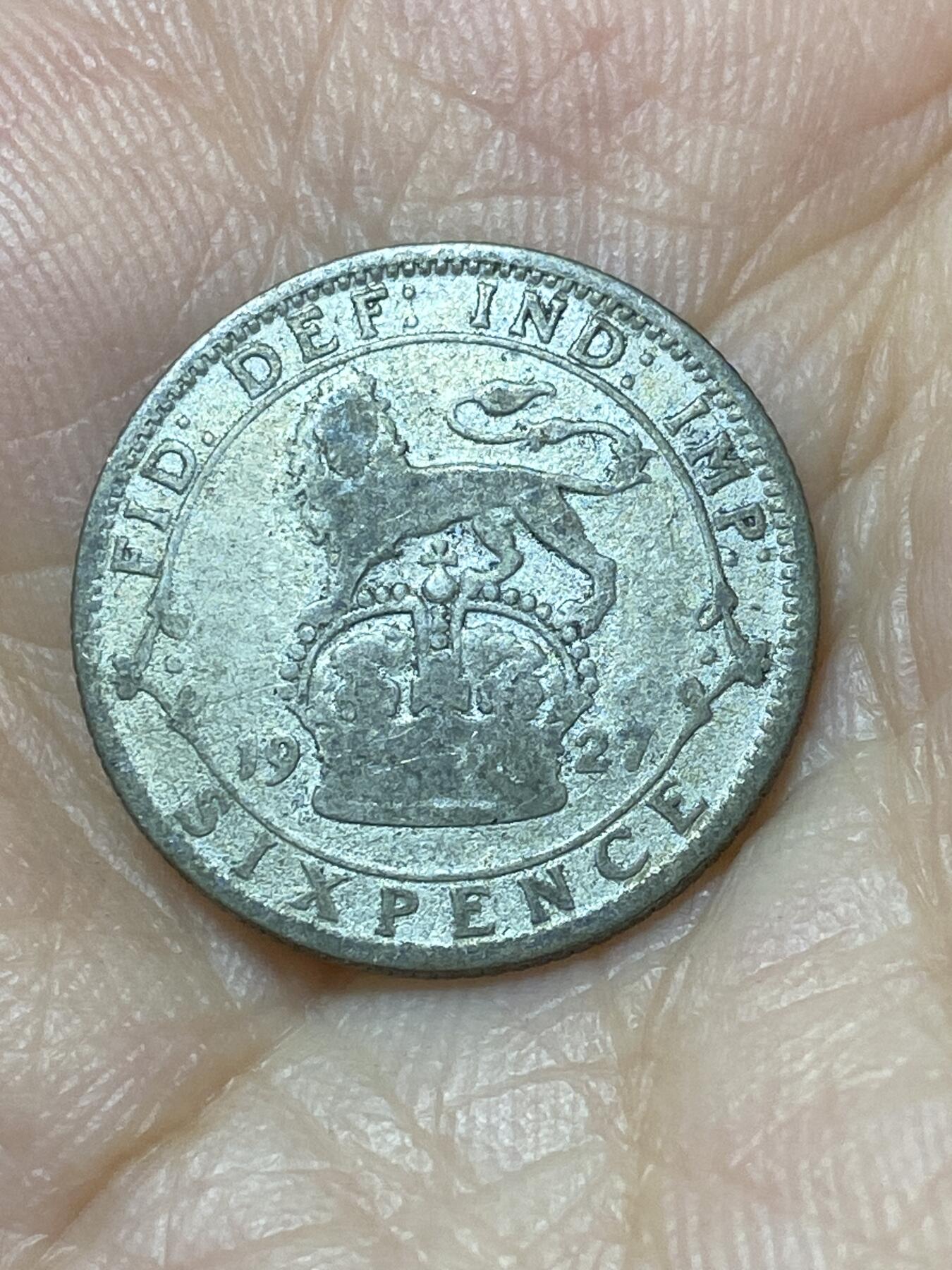 2025年第九十四场(总第一百二十场）外国好品散币(免佣金) 英国🇬🇧1927年6便士银币(乔治五世第四版，关门年仅发行2年，500银)