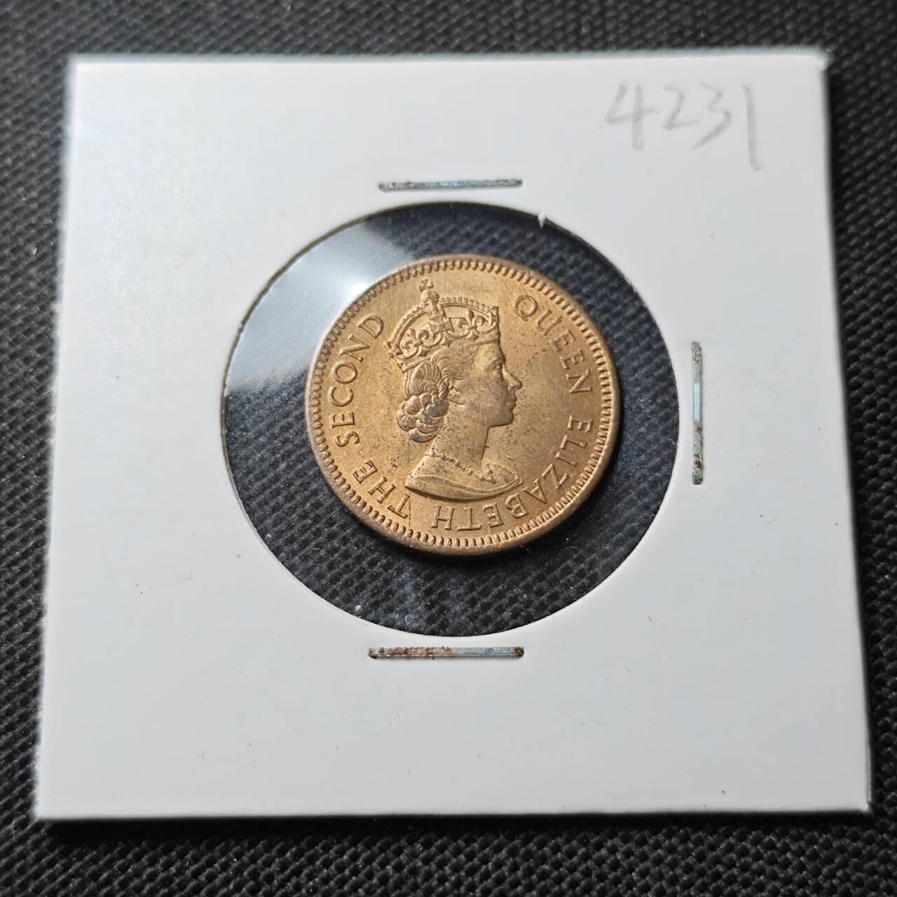 KK钱币收藏小铺 第342场 2月预留时间 周末发货  1955塞浦路斯3米尔 好品铜币