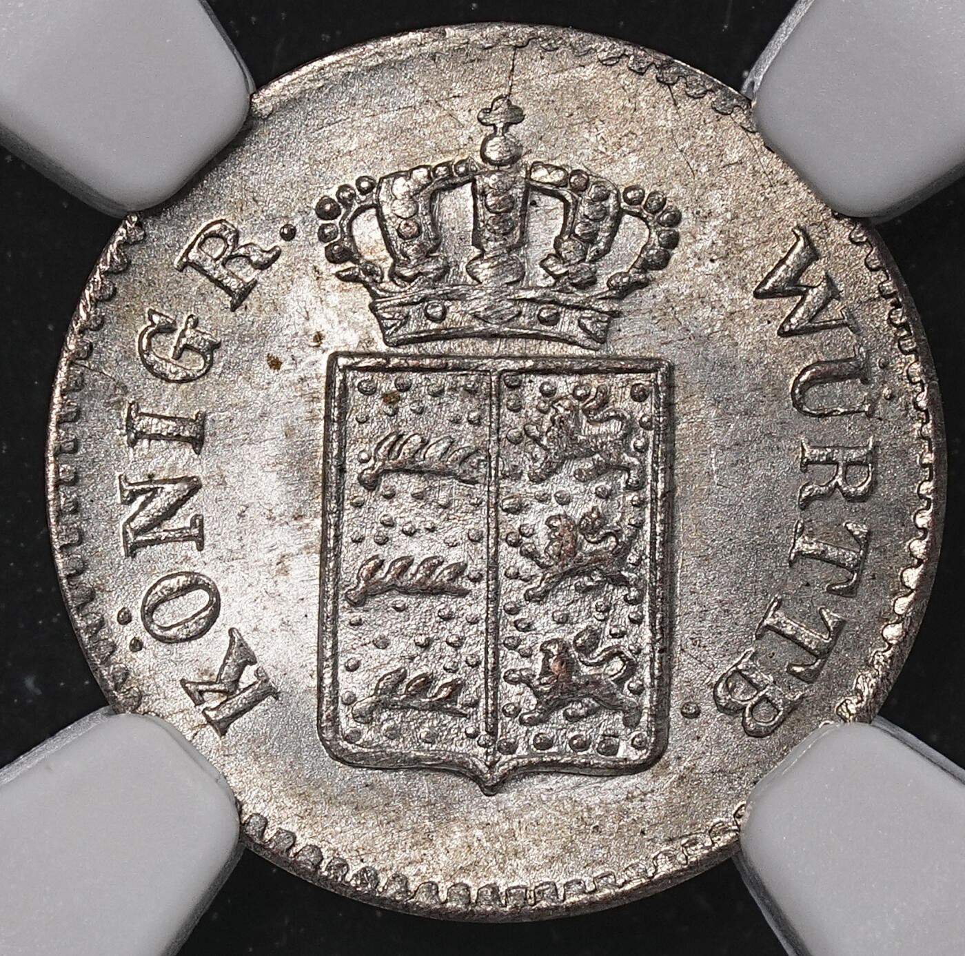 修遠堂世界钱币第八十五期 NGC MS65 1854年符腾堡1克鲁泽 冠军分