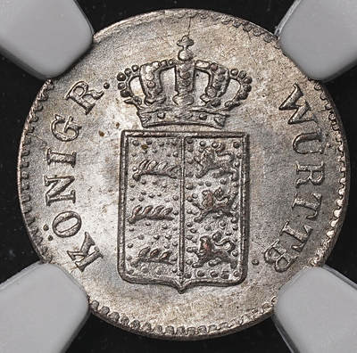 修遠堂世界钱币第八十五期 - NGC MS65 1854年符腾堡1克鲁泽 冠军分