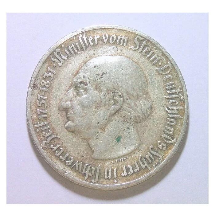 德国1923年 威斯特法伦双面头像女人头大马币 高浮雕精制大镀银币章 45MM 发行量一万枚