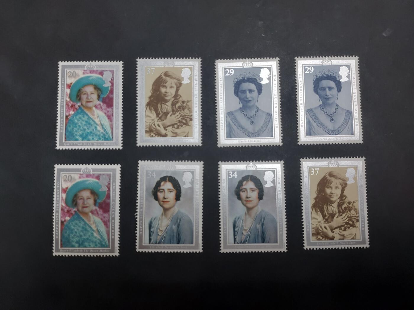 博彦收藏  10月13日 8点 邮票专场 英国 女皇纪念票2套 全新