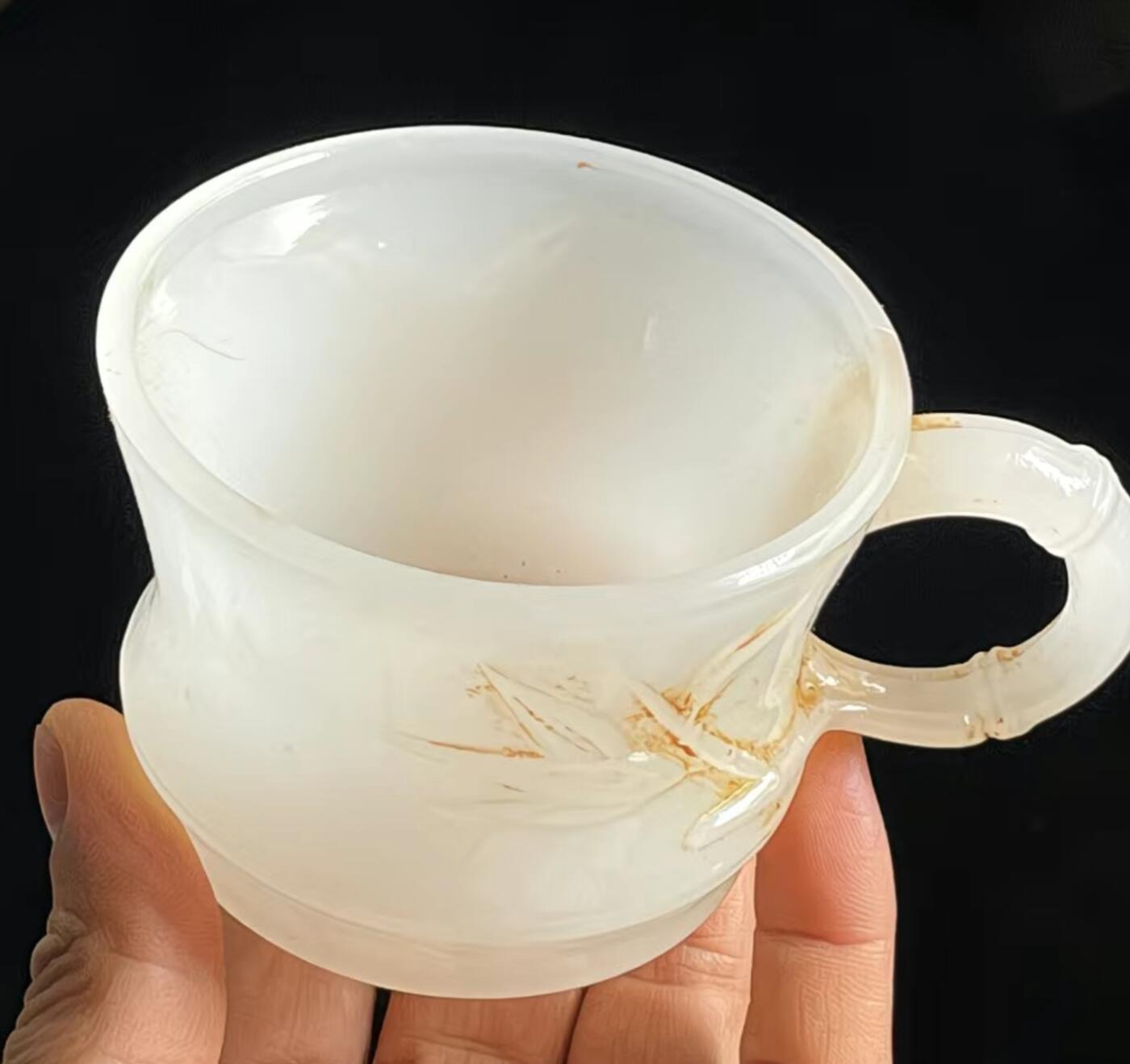 古玩杂相《5》 仿古做旧战汉玉石摆件杯子