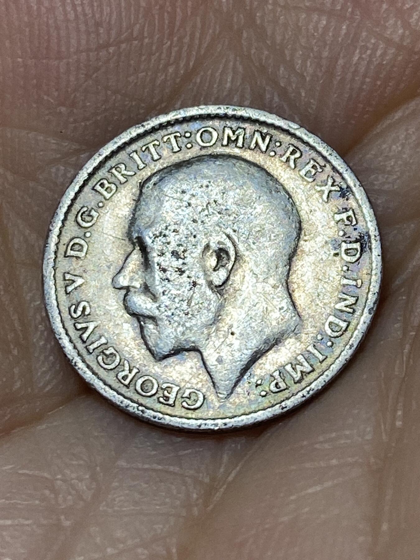 2025年第九十四场(总第一百二十场）外国好品散币(免佣金) 英国🇬🇧1912年3便士银币(乔治五世第一版，925银)
