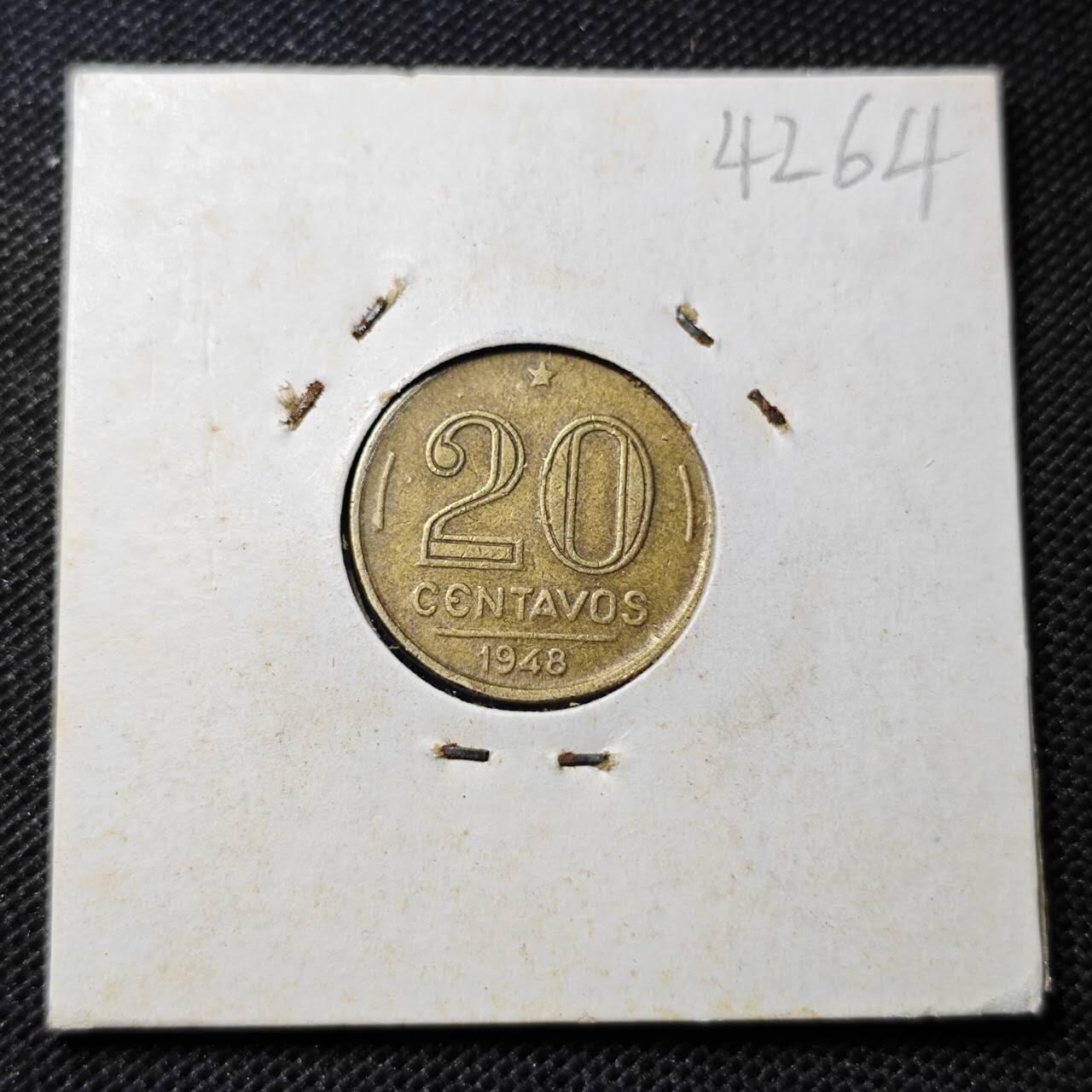 KK钱币收藏小铺 第342场 2月预留时间 周末发货  1948巴西20分