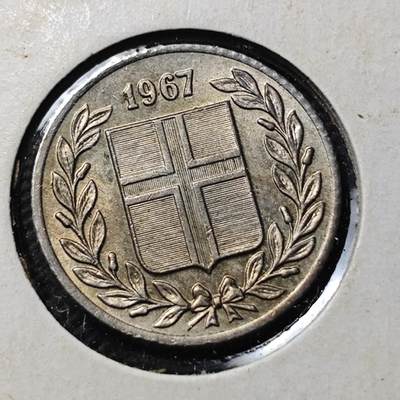 KK钱币收藏小铺 第342场 2月预留时间 周末发货 - 1967冰岛25奥拉
