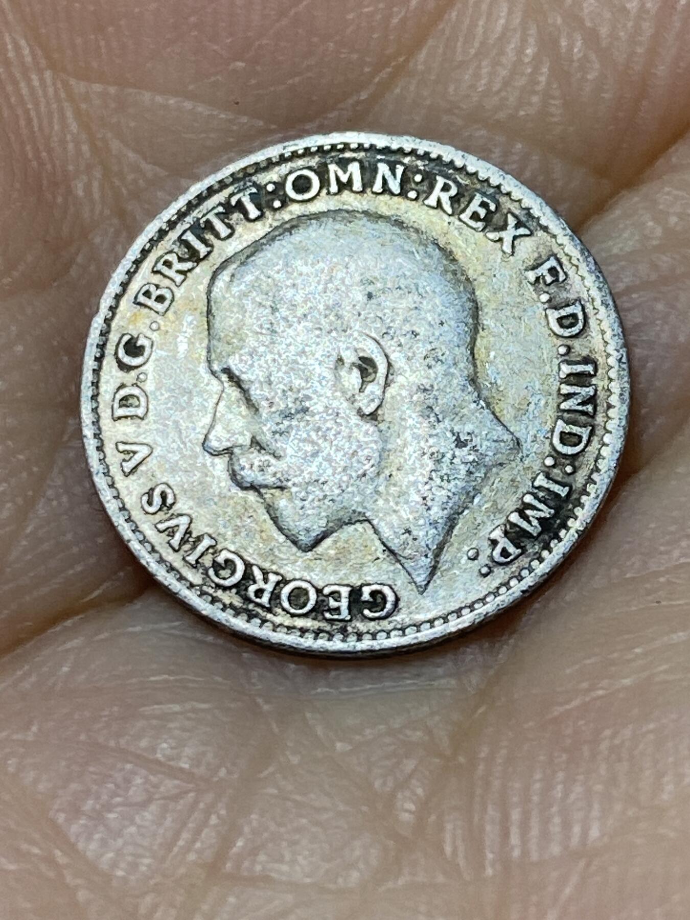 2025年第九十四场(总第一百二十场）外国好品散币(免佣金) 英国🇬🇧1916年3便士银币(乔治五世第一版，925银)