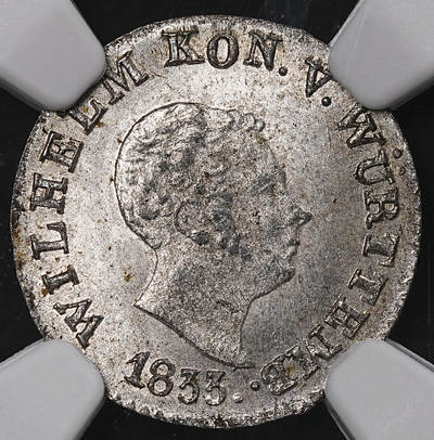 修遠堂世界钱币第八十五期 - NGC MS65 1833年符腾堡1克鲁泽 唯一冠军分