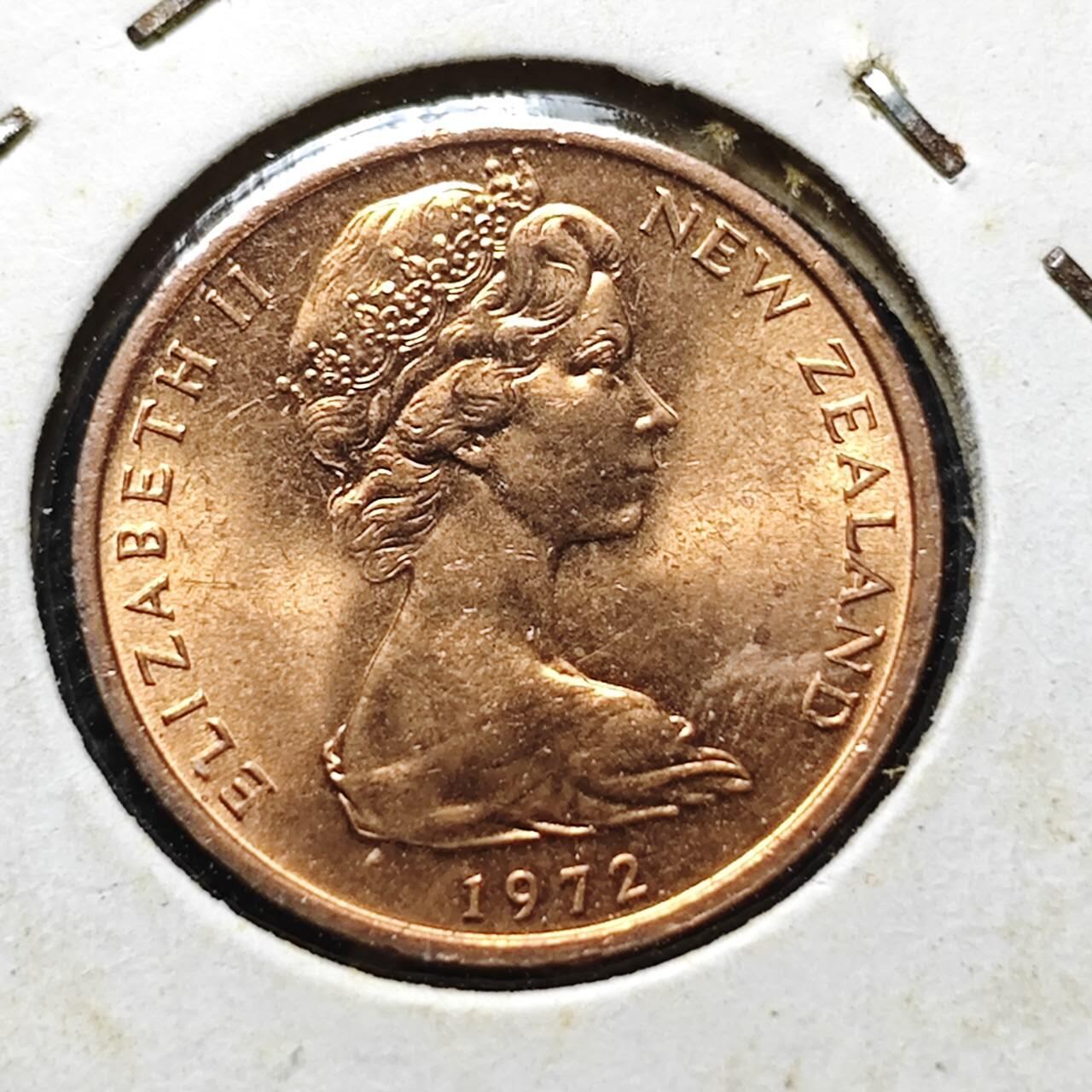 KK钱币收藏小铺 第342场 2月预留时间 周末发货 1972新西兰1分 好品铜币