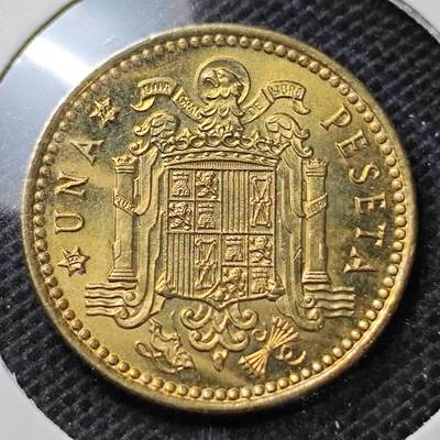 KK钱币收藏小铺 第342场 2月预留时间 周末发货 -  1966西班牙1比赛塔 铜币 好品