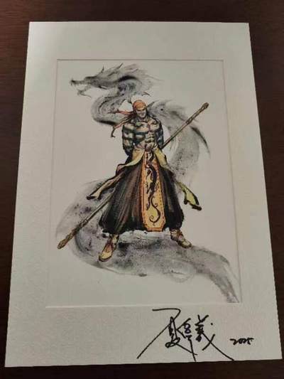 夜之极第三十一期 （9月20日周六晚9点截拍，欢迎竞拍） - 【亲签】百里卡牌 港漫水浒 夏伟义 版画