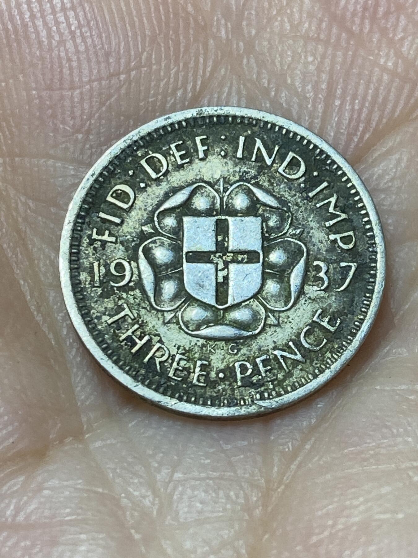 2025年第九十四场(总第一百二十场）外国好品散币(免佣金) 英国🇬🇧1937年3便士银币(乔治六世加冕年，第一版首发年，500银)