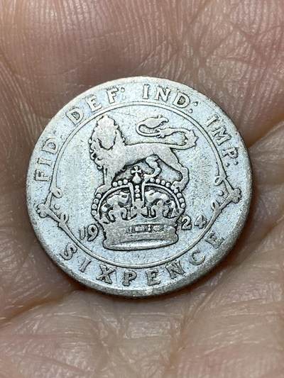 2025年第九十四场(总第一百二十场）外国好品散币(免佣金) - 英国🇬🇧1924年6便士银币(乔治五世第二版，500银)