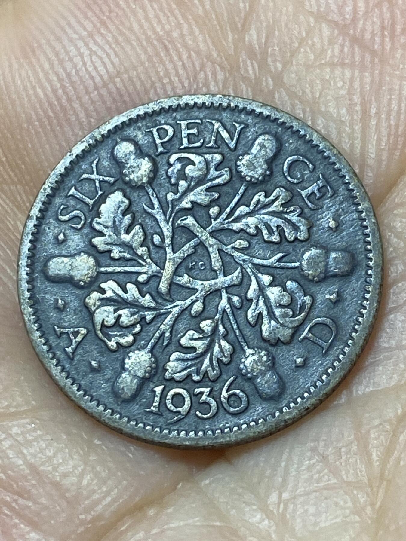 2025年第九十四场(总第一百二十场）外国好品散币(免佣金) 英国🇬🇧1936年6便士银币(乔治五世逝世年，第五版关门年，500银)