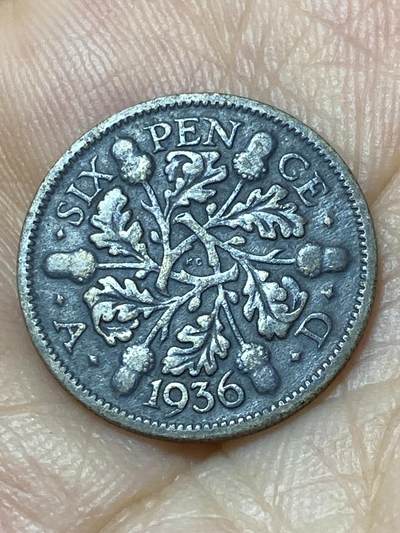 2025年第九十四场(总第一百二十场）外国好品散币(免佣金) - 英国🇬🇧1936年6便士银币(乔治五世逝世年，第五版关门年，500银)