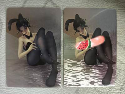 花开卡拍第39期（9月21号周日截拍，品控勿拍!!!拍品不寄存，运费5元，自制卡难免瑕疵，可能存在轻微撞角爆边等出厂瑕疵，品控介意勿拍！） - 斗罗大陆卡牌 小舞兔女郎 二渐变 第2张艺术版 粗闪