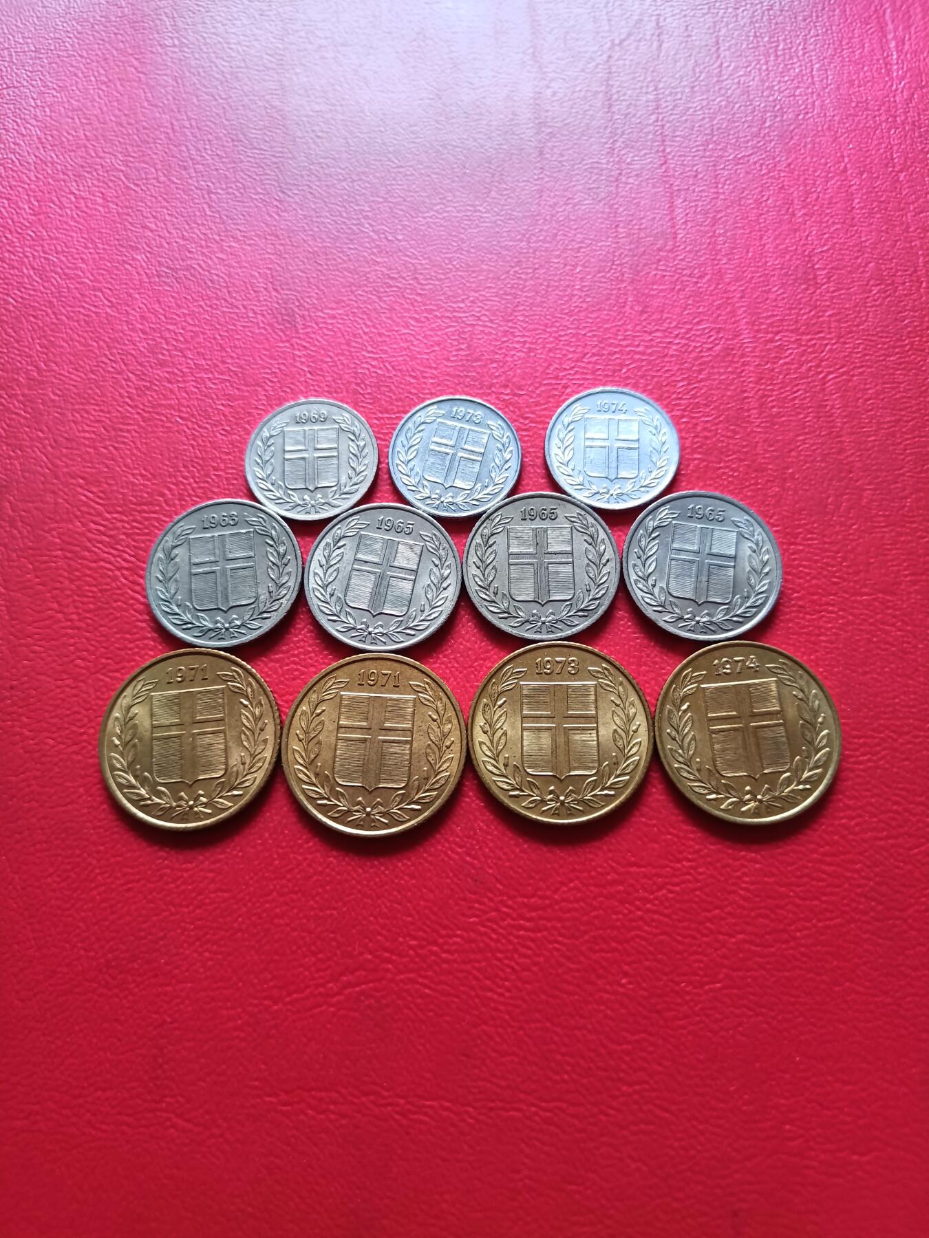 【云涧收藏】第六十四场 冰岛10、25、50奥拉11枚