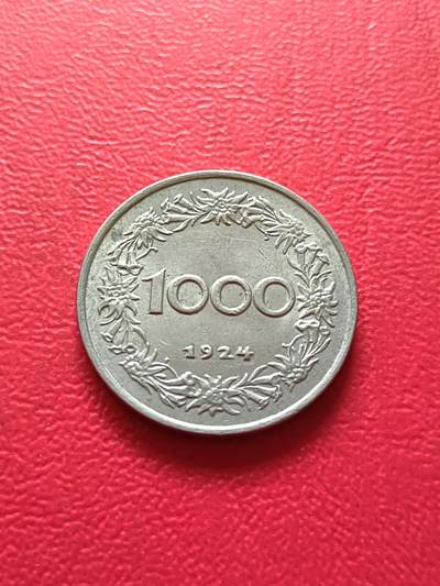 【云涧收藏】第六十四场 - 奥地利1924年1000克朗宁