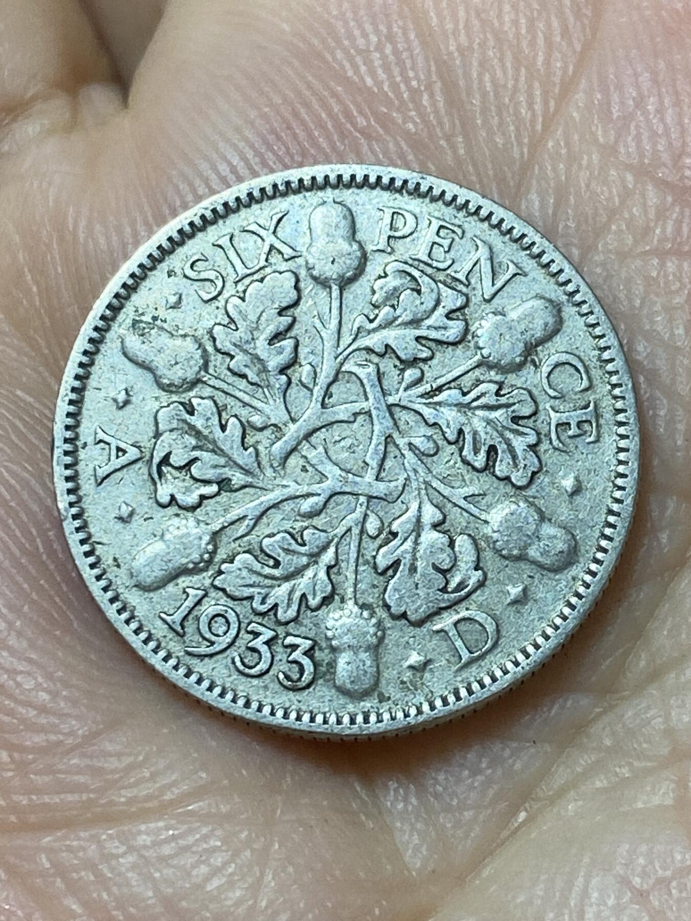 2025年第九十四场(总第一百二十场）外国好品散币(免佣金) 英国🇬🇧1933年6便士银币(乔治五世第五版，500银)