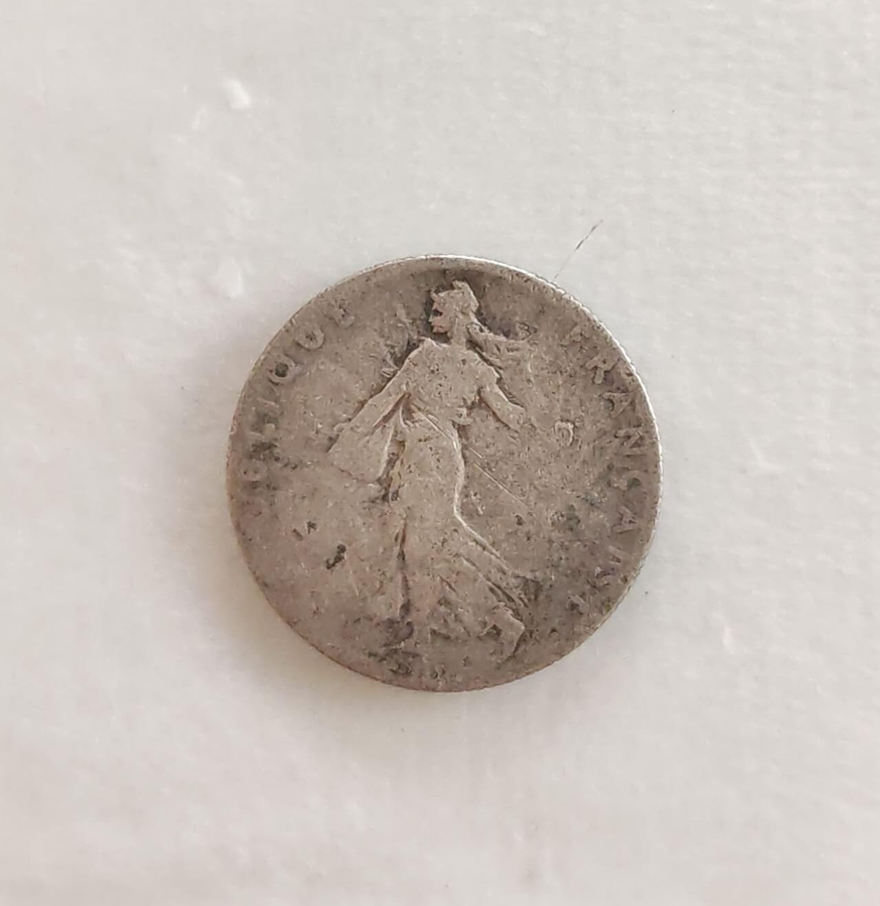 外国硬币/银币，可寄存 法国1901年50分银币（播种女神版）