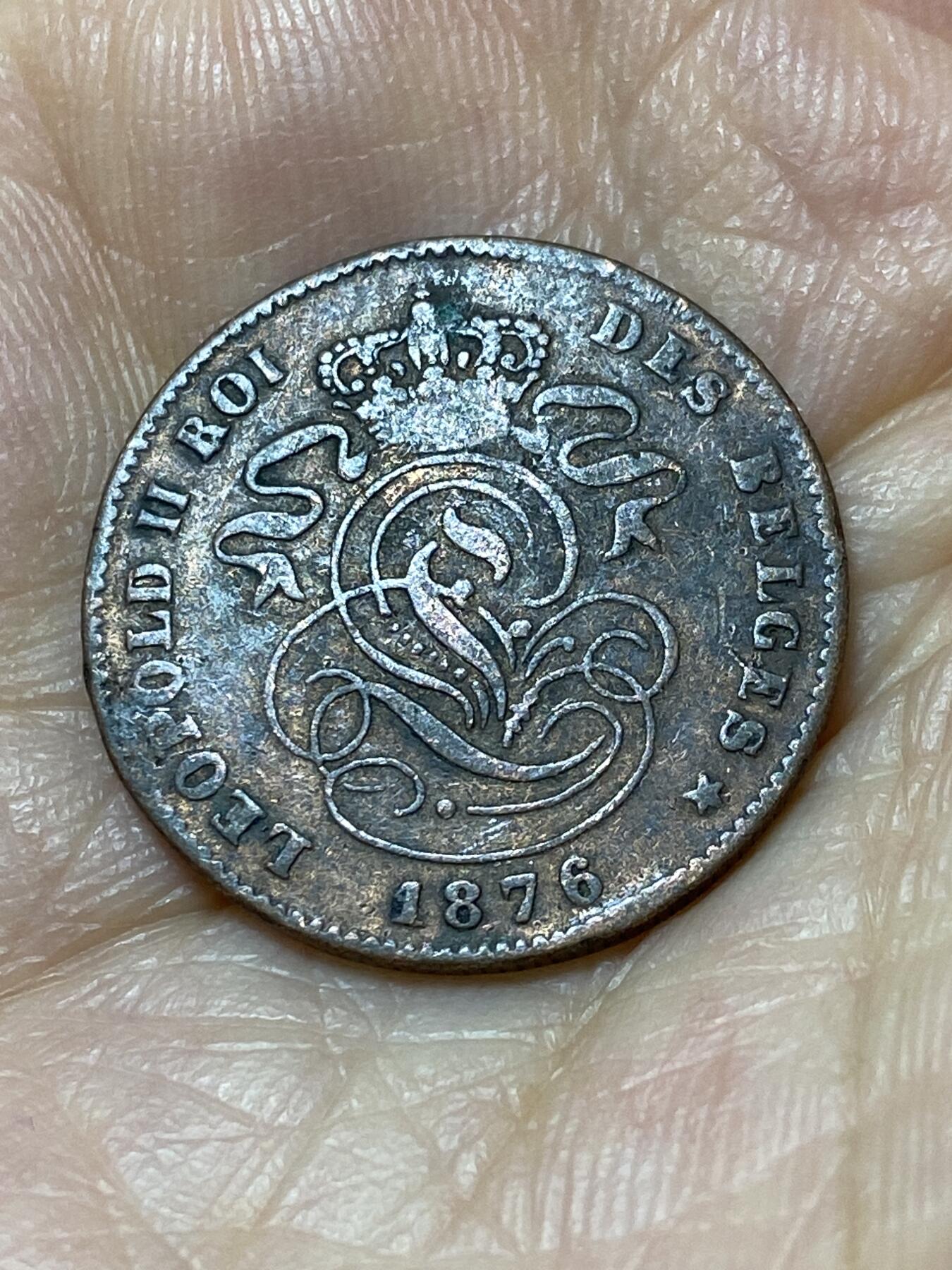 2025年第九十四场(总第一百二十场）外国好品散币(免佣金) 比利时🇧🇪1876年2分(利奥波德二世，第一版关门年)