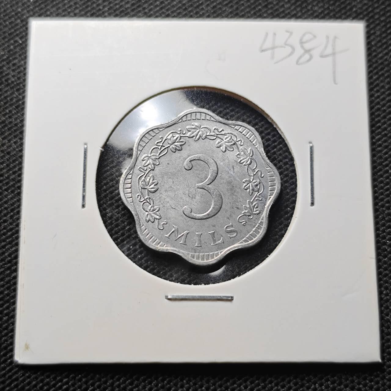 KK钱币收藏小铺 第343场 2月预留时间 周末发货 1972马耳他3米尔 