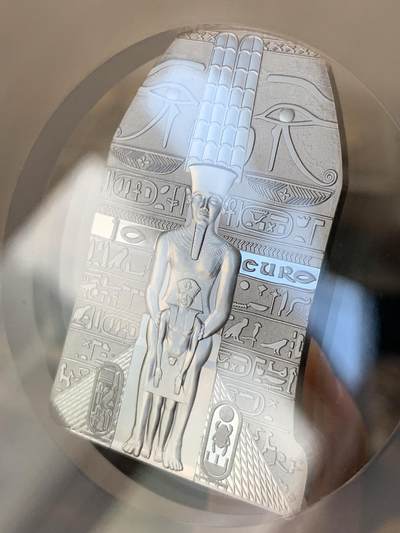 《竞宝斋》第420场 周日，周一，周二  3场连拍 （全场包邮） NGC PF70 法国2022年卢浮宫纪念异形币10欧元，埃及狮身人面像，发行量稀少。大盒封装，999银，发行量5000枚。