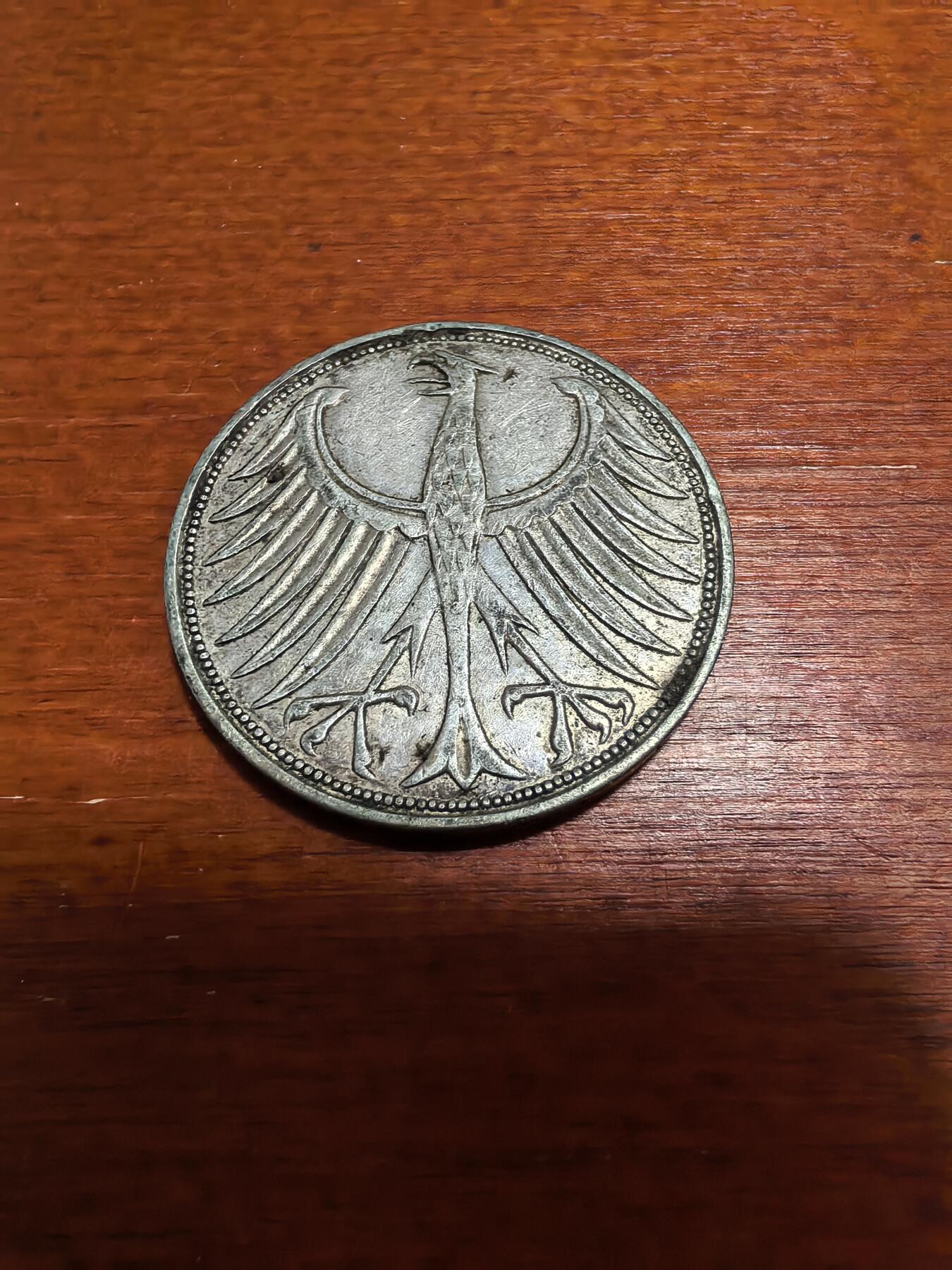 长老汇蛇年精选第五十场拍卖 1951G西德5马克银币，首年版