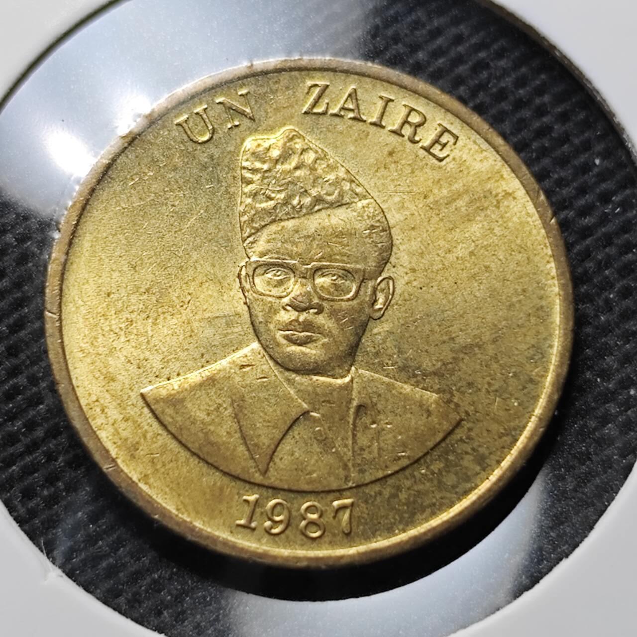 KK钱币收藏小铺 第343场 2月预留时间 周末发货 1987扎伊尔1扎伊尔 