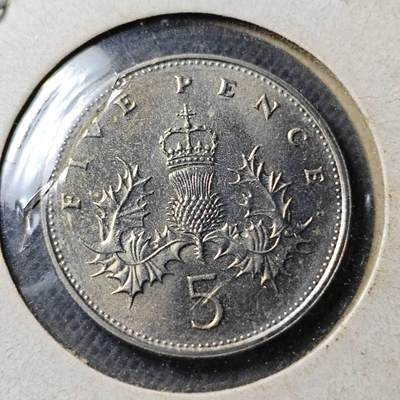 KK钱币收藏小铺 第342场 2月预留时间 周末发货 -  1988英国5便士 大五便士