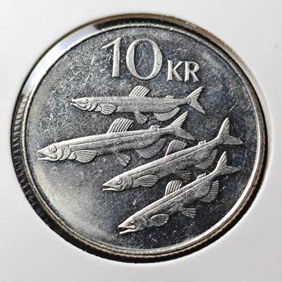 KK钱币收藏小铺 第343场 2月预留时间 周末发货 - 2005冰岛10克朗 