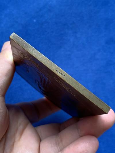 《竞宝斋》第420场 周日，周一，周二  3场连拍 （全场包邮） 法兰西第三共和国总统普恩加莱访雷恩纪念大号方型铜章 1914年·巴黎造币厂·莱昂诺尔设计（一战爆发前两月，总统在杜梅格内阁辞职当日到访雷恩，全市翻新建筑、举办三千人国宴及阅兵式）280.5克 70*100mm 丰饶角铜标