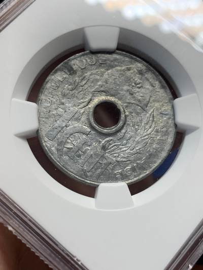 《竞宝斋》第420场 周日，周一，周二  3场连拍 （全场包邮） NGC MS63 法属印支1941花帽1分锌币 保存非常难得