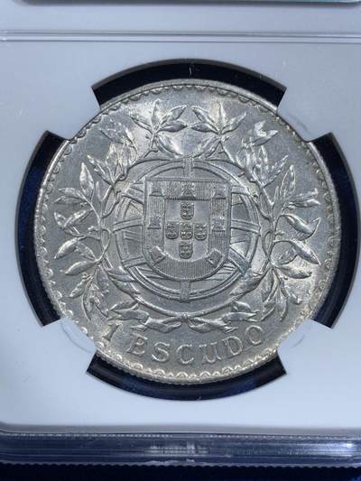 《竞宝斋》第420场 周日，周一，周二  3场连拍 （全场包邮） NGC AU58 葡萄牙1916年女神1埃斯库多银币，币面清爽干净又舒适，状态佳。