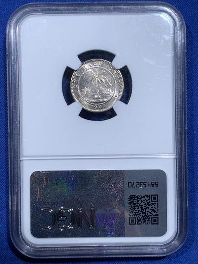 《竞宝斋》第420场 周日，周一，周二  3场连拍 （全场包邮） 3枚一组 NGC MS63-64利比里亚1941年大象(1分MS非常少见）