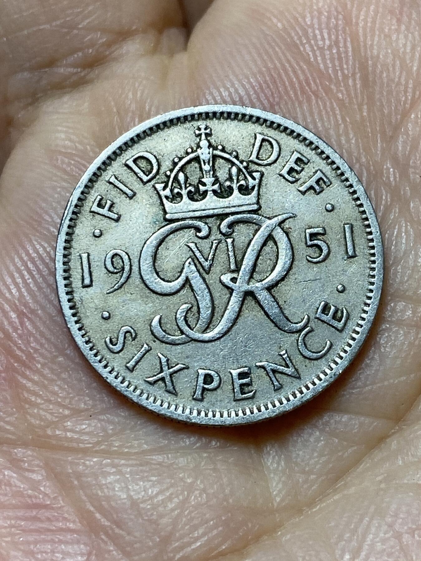 2025年第九十四场(总第一百二十场）外国好品散币(免佣金) 英国🇬🇧1951年6便士(乔治六世第三版)