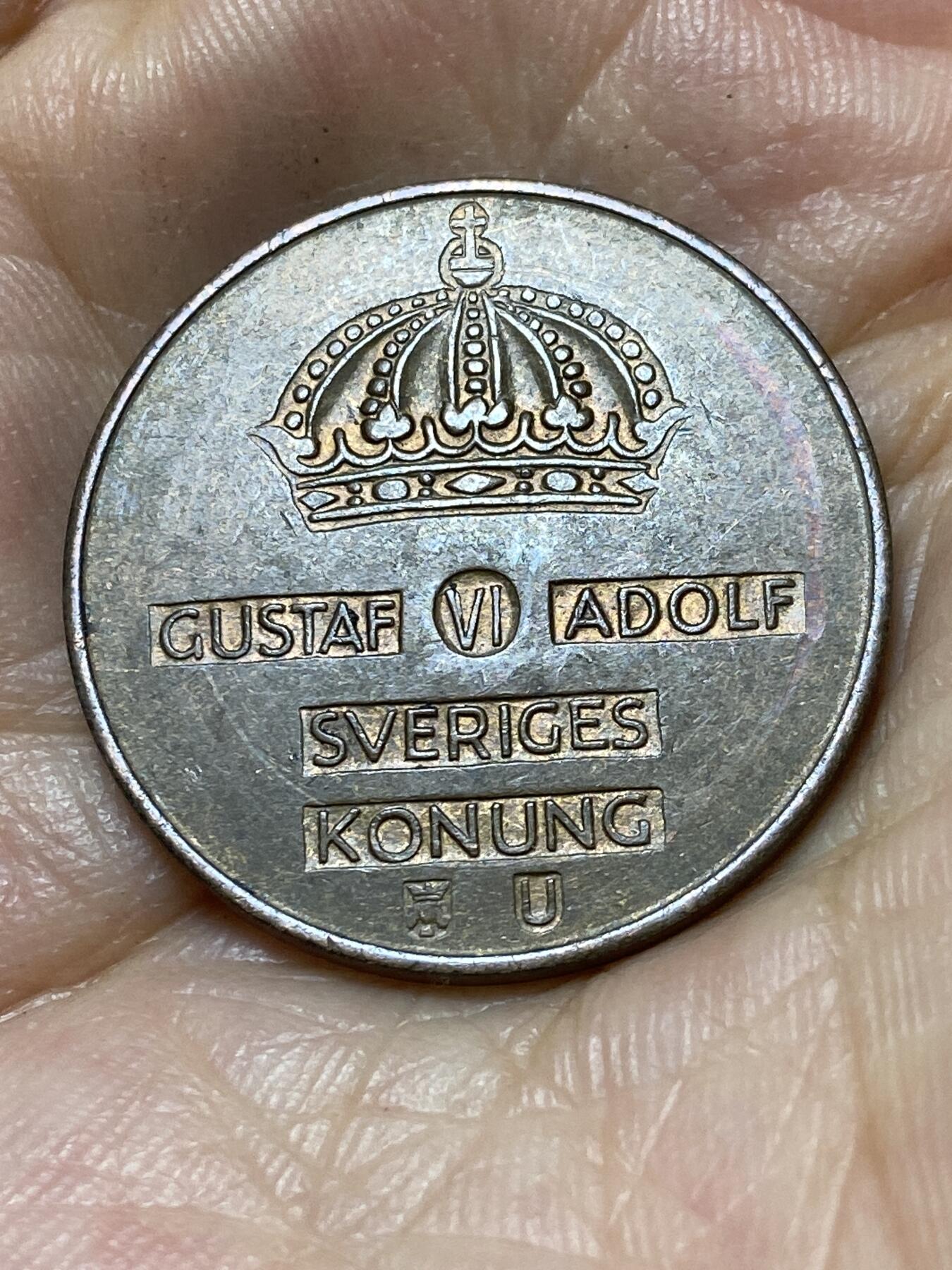 2025年第九十四场(总第一百二十场）外国好品散币(免佣金) 瑞典🇸🇪1966年5欧尔(古斯塔夫六世时期，第一版，后期U标)