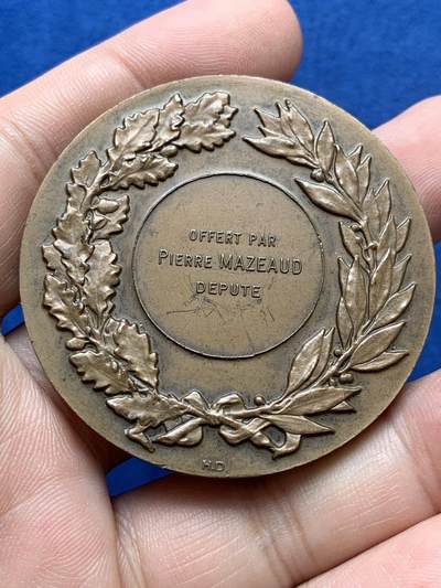 《竞宝斋》第420场 周日，周一，周二  3场连拍 （全场包邮） 法国婚礼大铜章 69.1克 49.9mm 丰饶角铜标