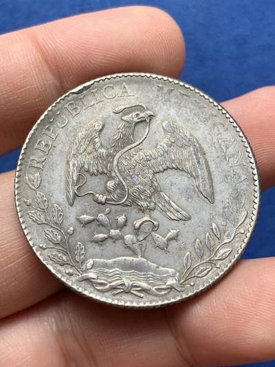 《竞宝斋》第420场 周日，周一，周二  3场连拍 （全场包邮） 墨西哥1897年8瑞尔鹰洋大银币 细节见图