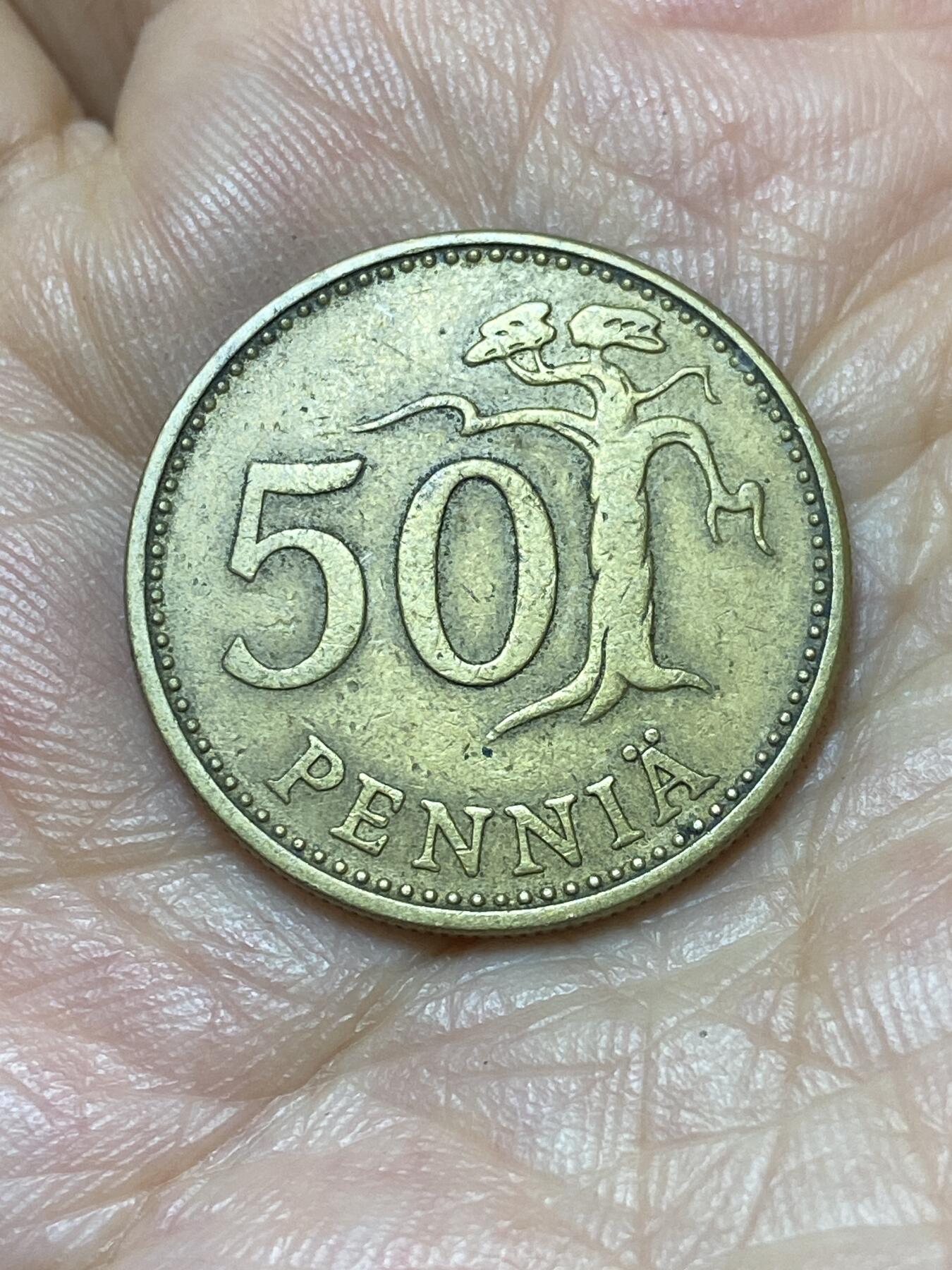 2025年第九十四场(总第一百二十场）外国好品散币(免佣金) 芬兰🇫🇮1963年50盆尼(S标)